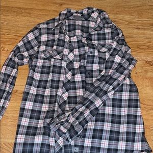 small, black and white flannel